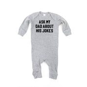 Ask My Dad About His Jokes - Baby Sleeper Little Mama Shirt Shop