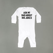 Ask My Dad About His Jokes - Baby Sleeper Little Mama Shirt Shop