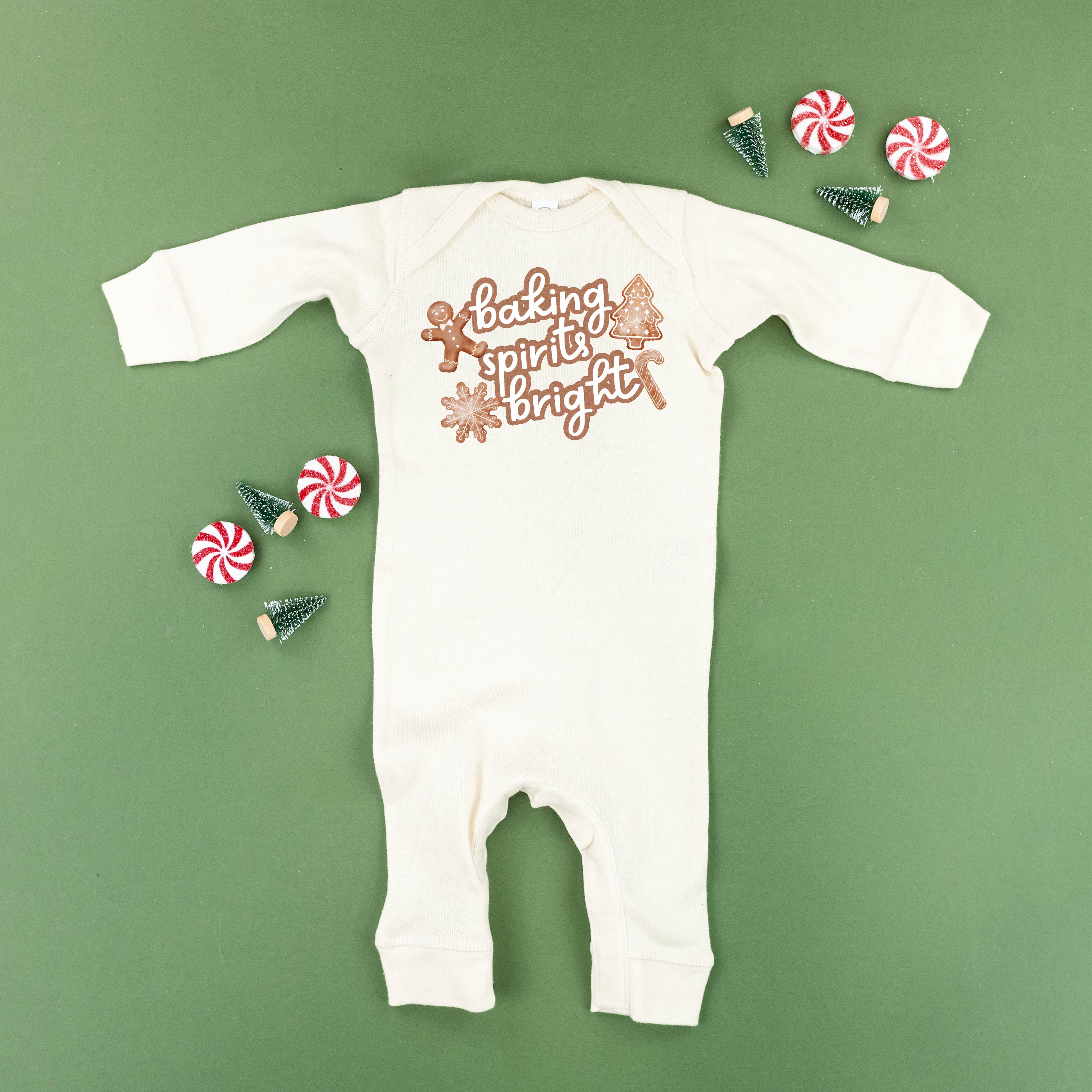 Baking Spirits Bright - Baby Sleeper Little Mama Shirt Shop