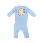 Big Smiley w/ Flowers - Baby Sleeper Little Mama Shirt Shop