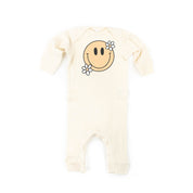 Big Smiley w/ Flowers - Baby Sleeper Little Mama Shirt Shop