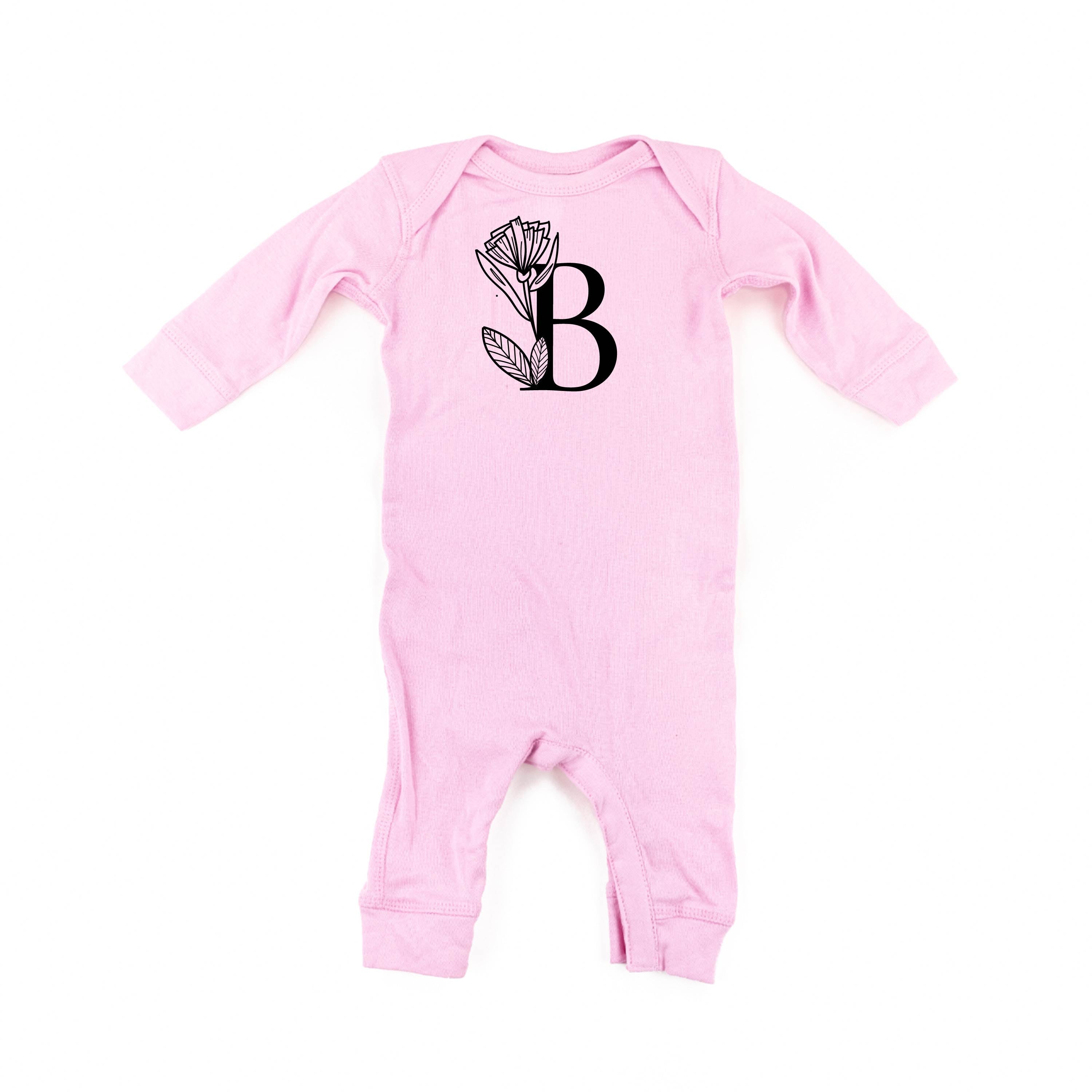 Floral Initials - Baby Sleeper Little Mama Shirt Shop