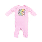 Easter Eggs Jesus Loves Me - Girl Version - Baby Sleeper Little Mama Shirt Shop