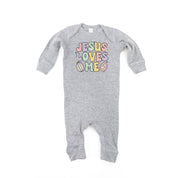 Easter Eggs Jesus Loves Me - Girl Version - Baby Sleeper Little Mama Shirt Shop