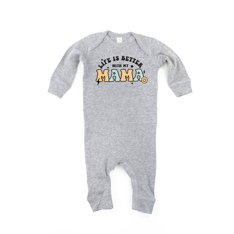 THE RETRO EDIT - Life is Better with My Mama  - One Piece Baby Sleeper