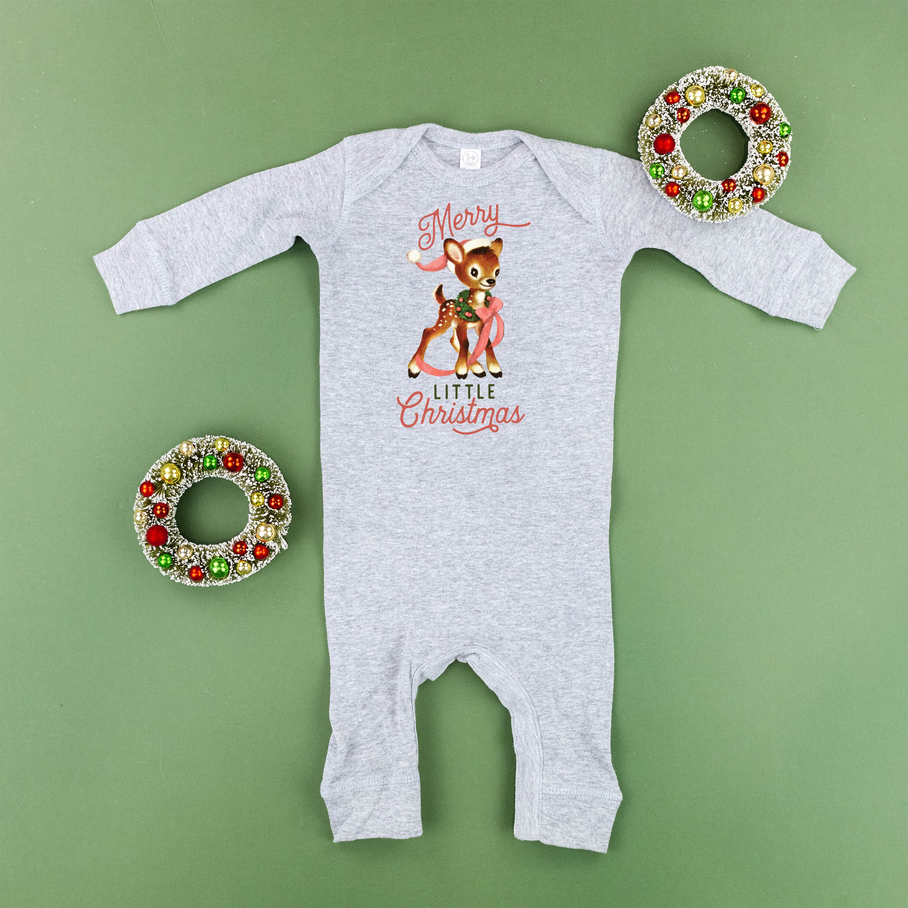 Merry Little Christmas - Baby Sleeper Little Mama Shirt Shop