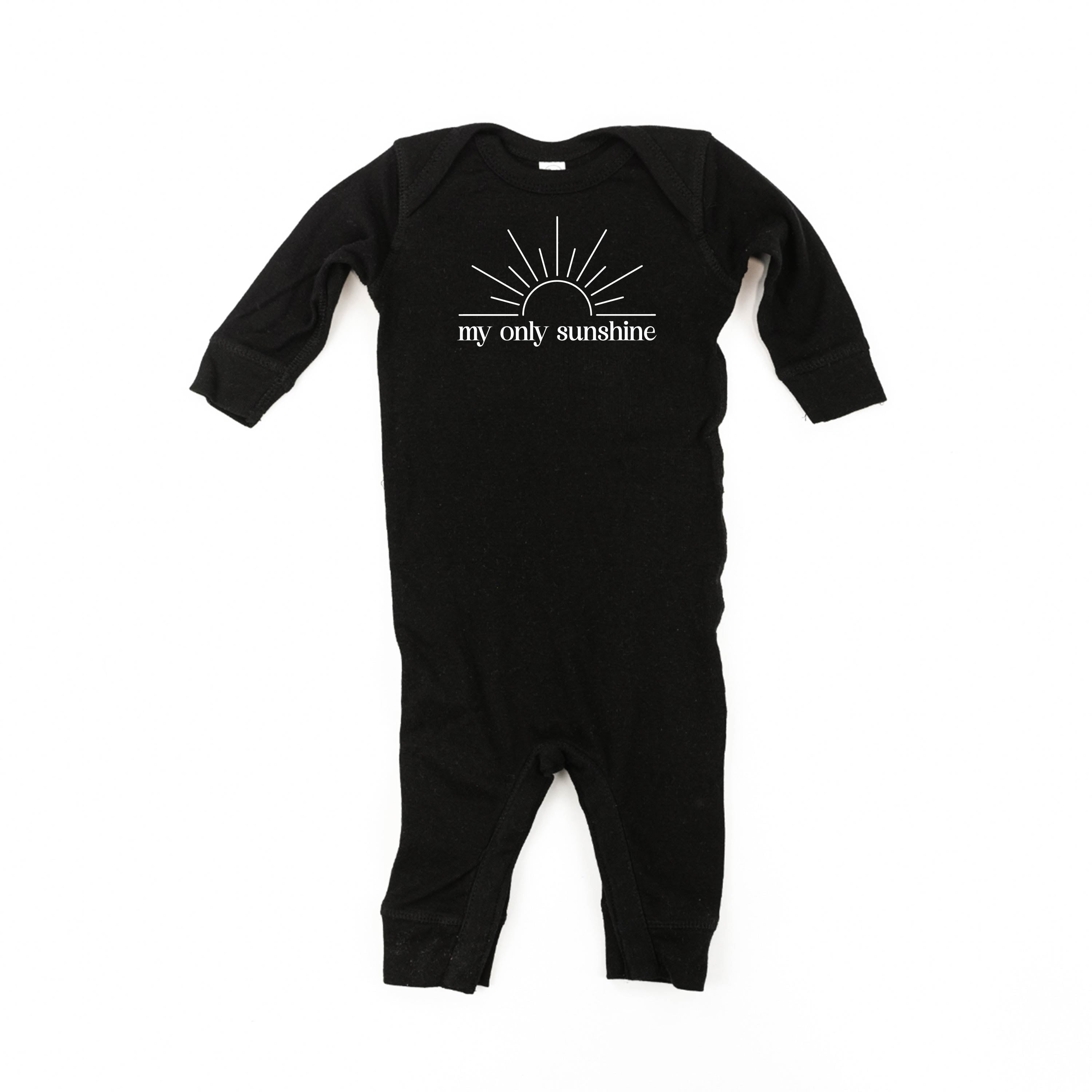 My Only Sunshine w/ Full Sun on Back - Baby Sleeper Little Mama Shirt Shop