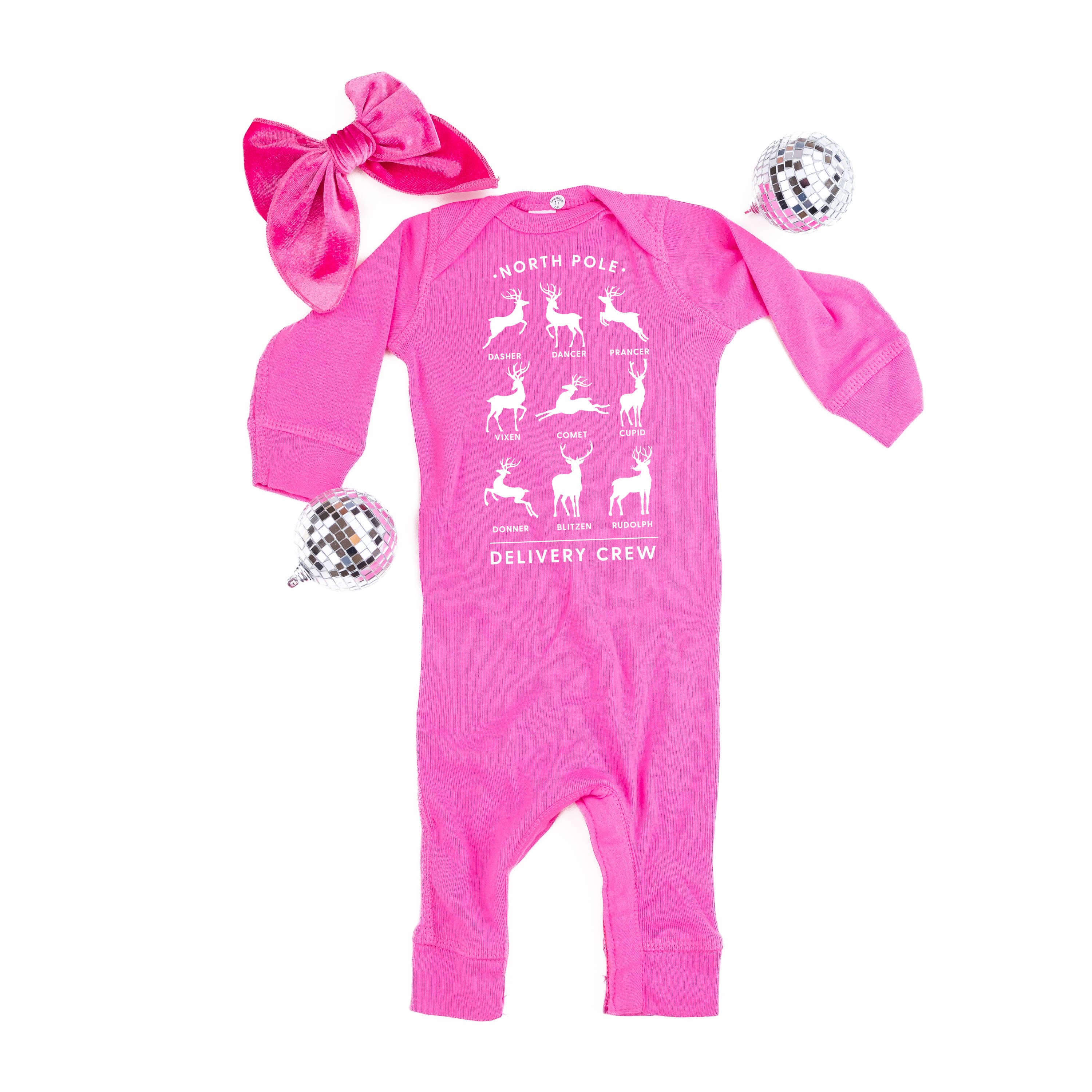 Reindeer - North Pole Delivery Crew - Baby Sleeper Little Mama Shirt Shop