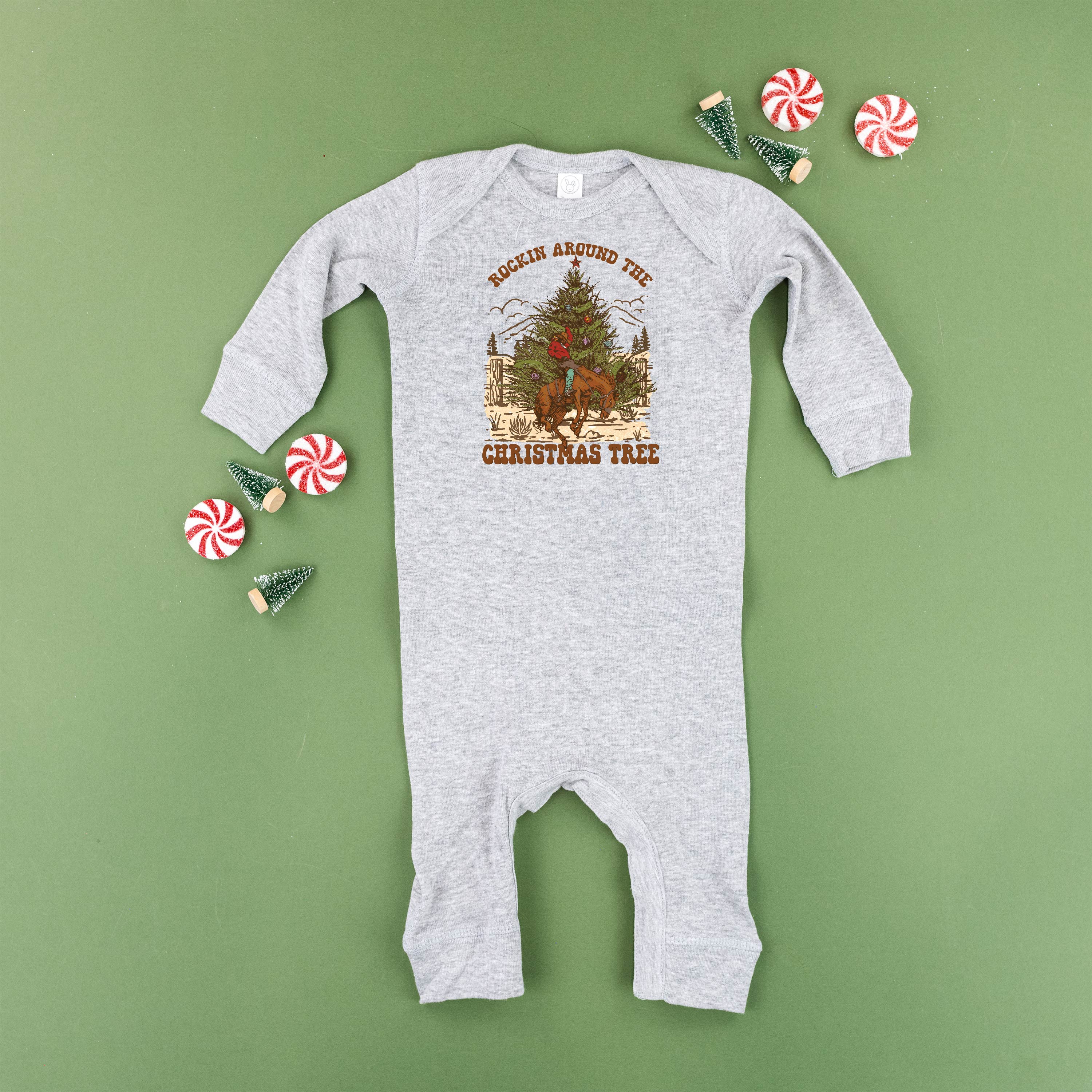 Rockin Around The Christmas Tree - Baby Sleeper Little Mama Shirt Shop