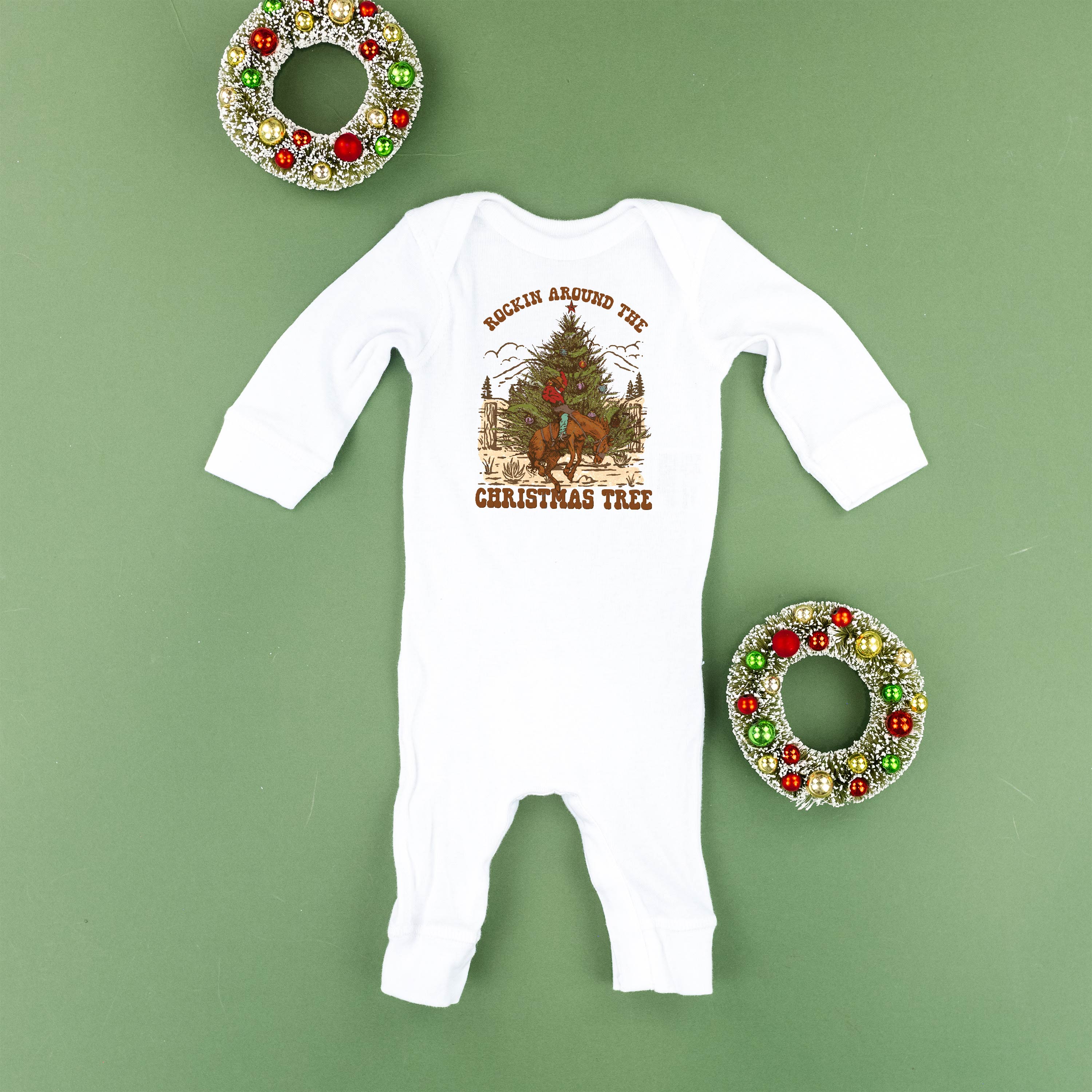 Rockin Around The Christmas Tree - Baby Sleeper Little Mama Shirt Shop