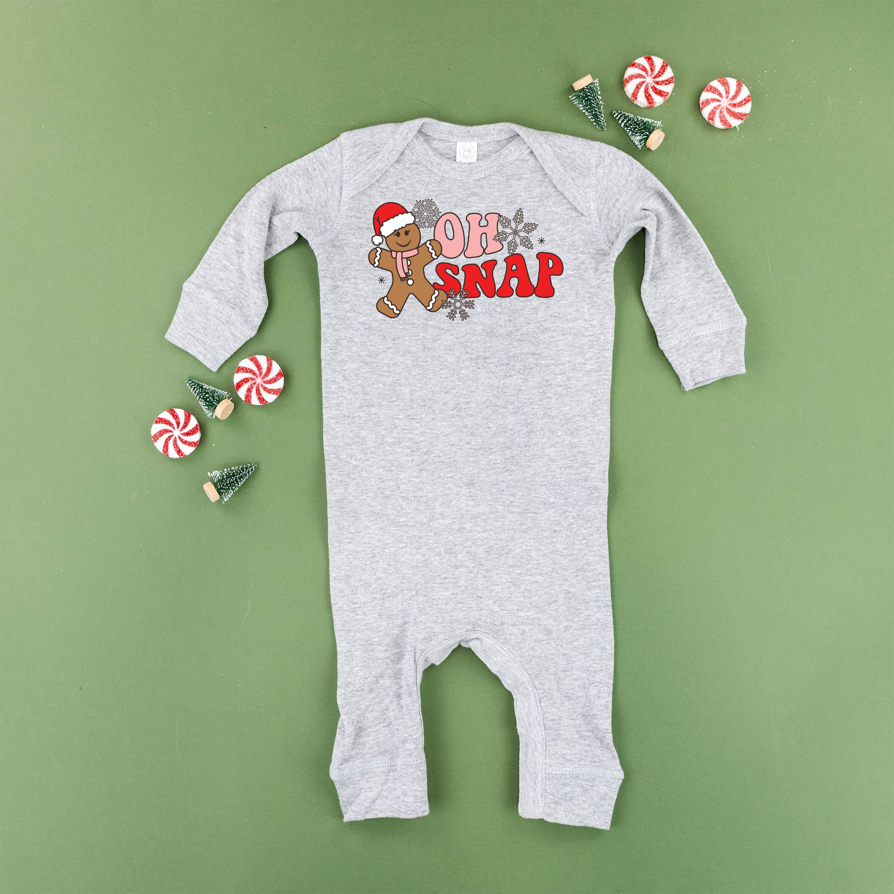 Oh Snap - Gingerbread Man - Baby Sleeper Little Mama Shirt Shop