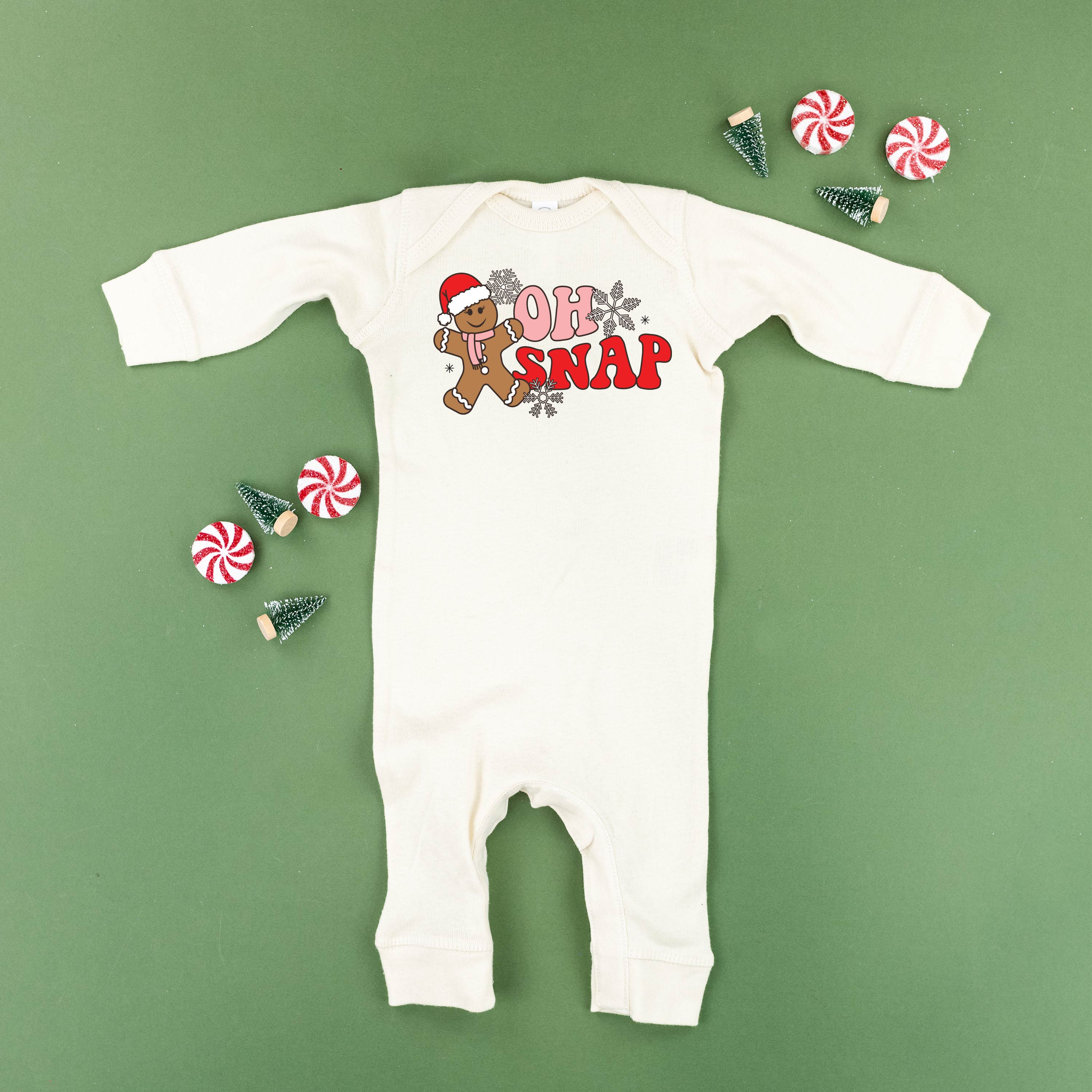 Oh Snap - Gingerbread Man - Baby Sleeper Little Mama Shirt Shop