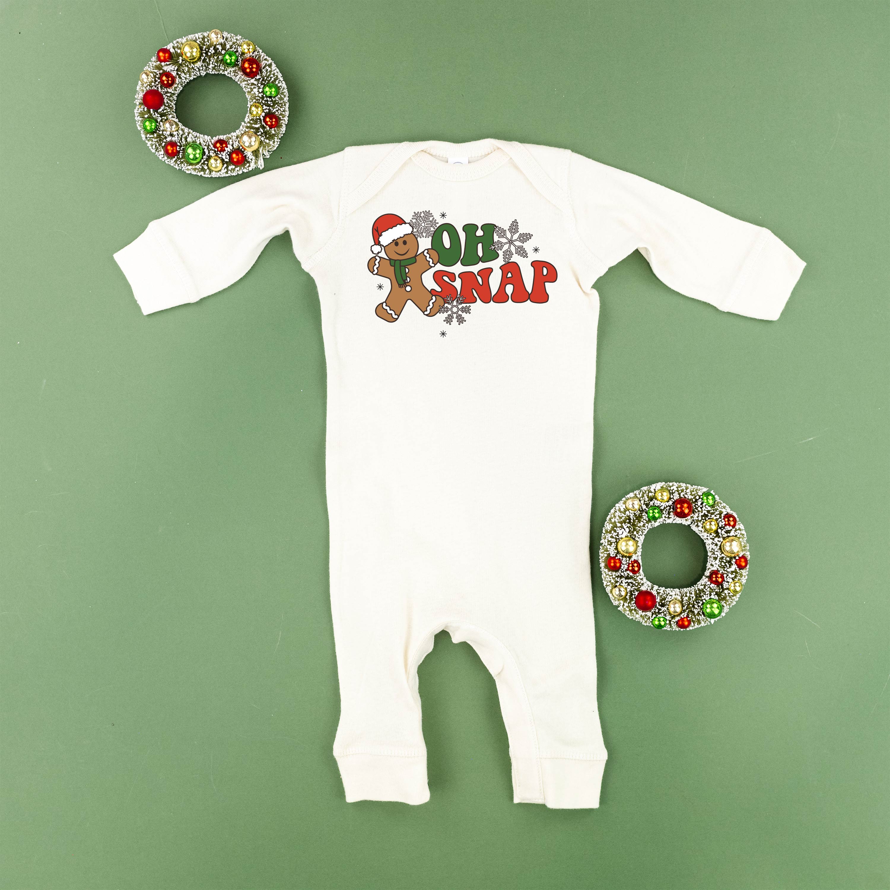 Oh Snap - Gingerbread Man - Baby Sleeper Little Mama Shirt Shop