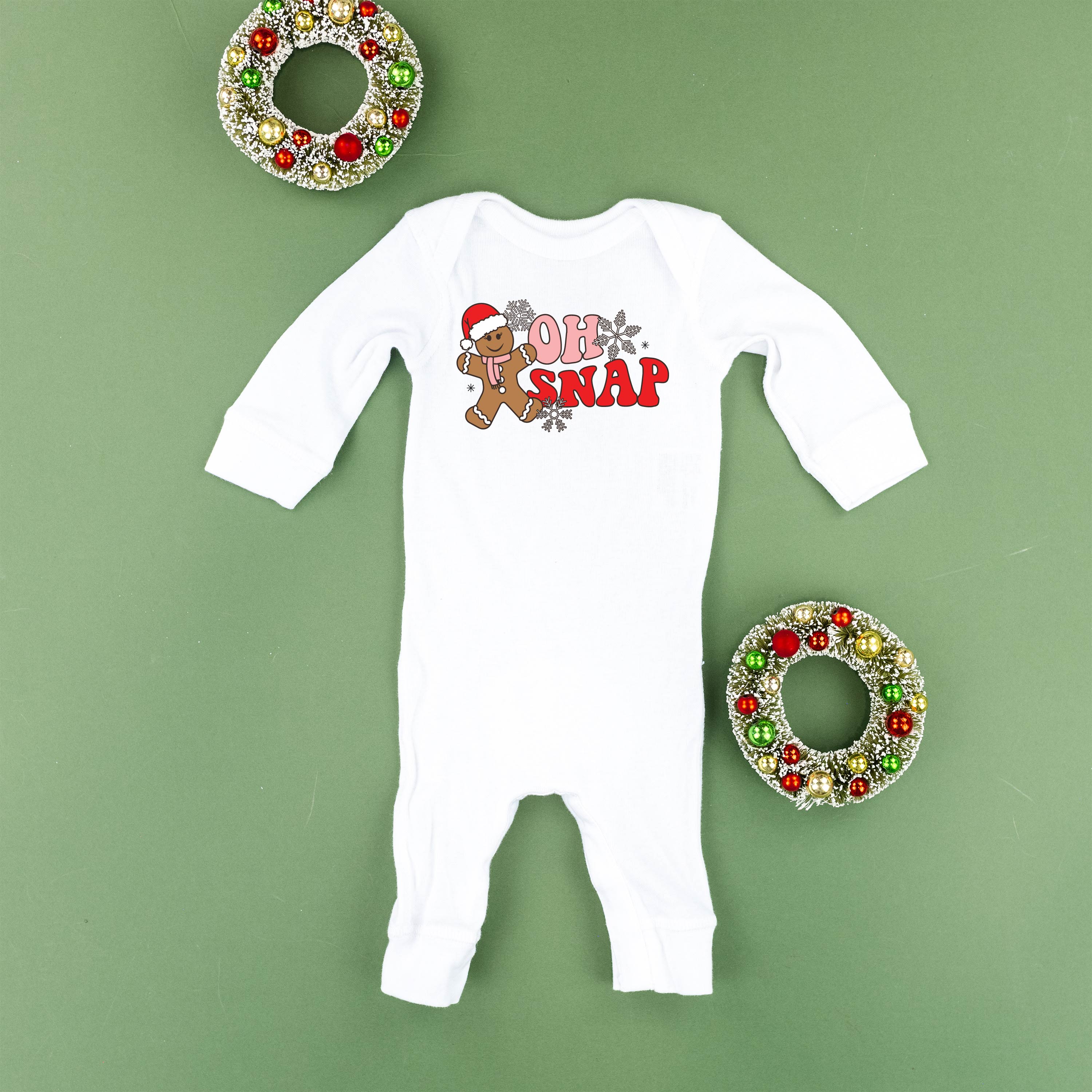 Oh Snap - Gingerbread Man - Baby Sleeper Little Mama Shirt Shop