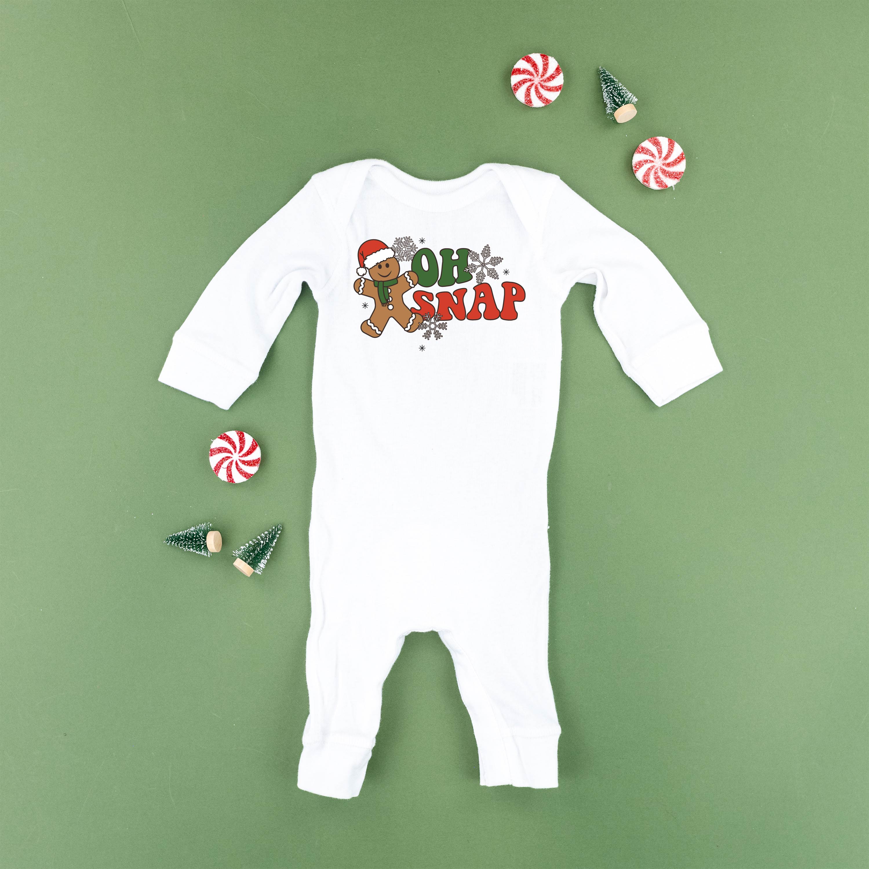 Oh Snap - Gingerbread Man - Baby Sleeper Little Mama Shirt Shop