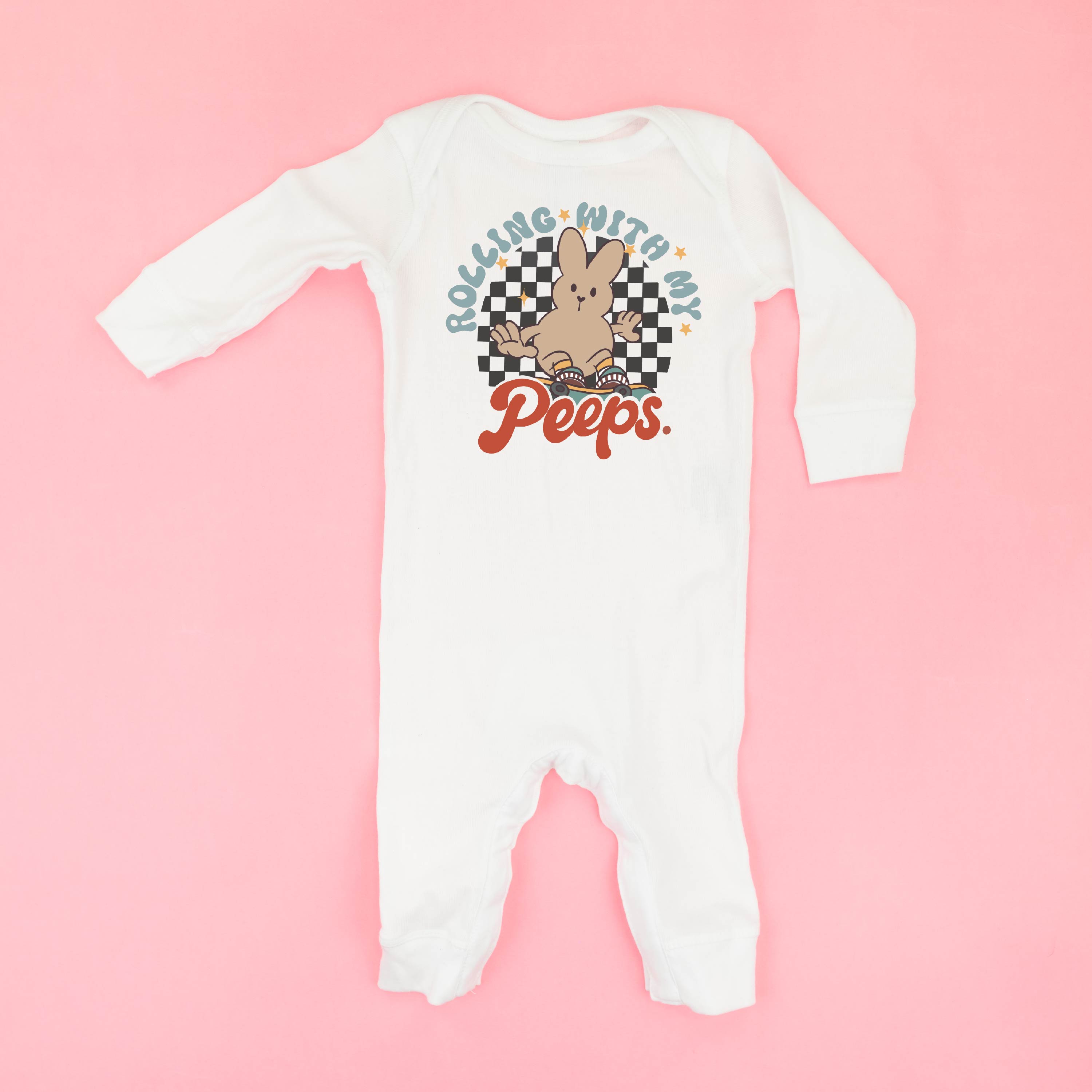 Rolling With My Peeps - Baby Sleeper Little Mama Shirt Shop