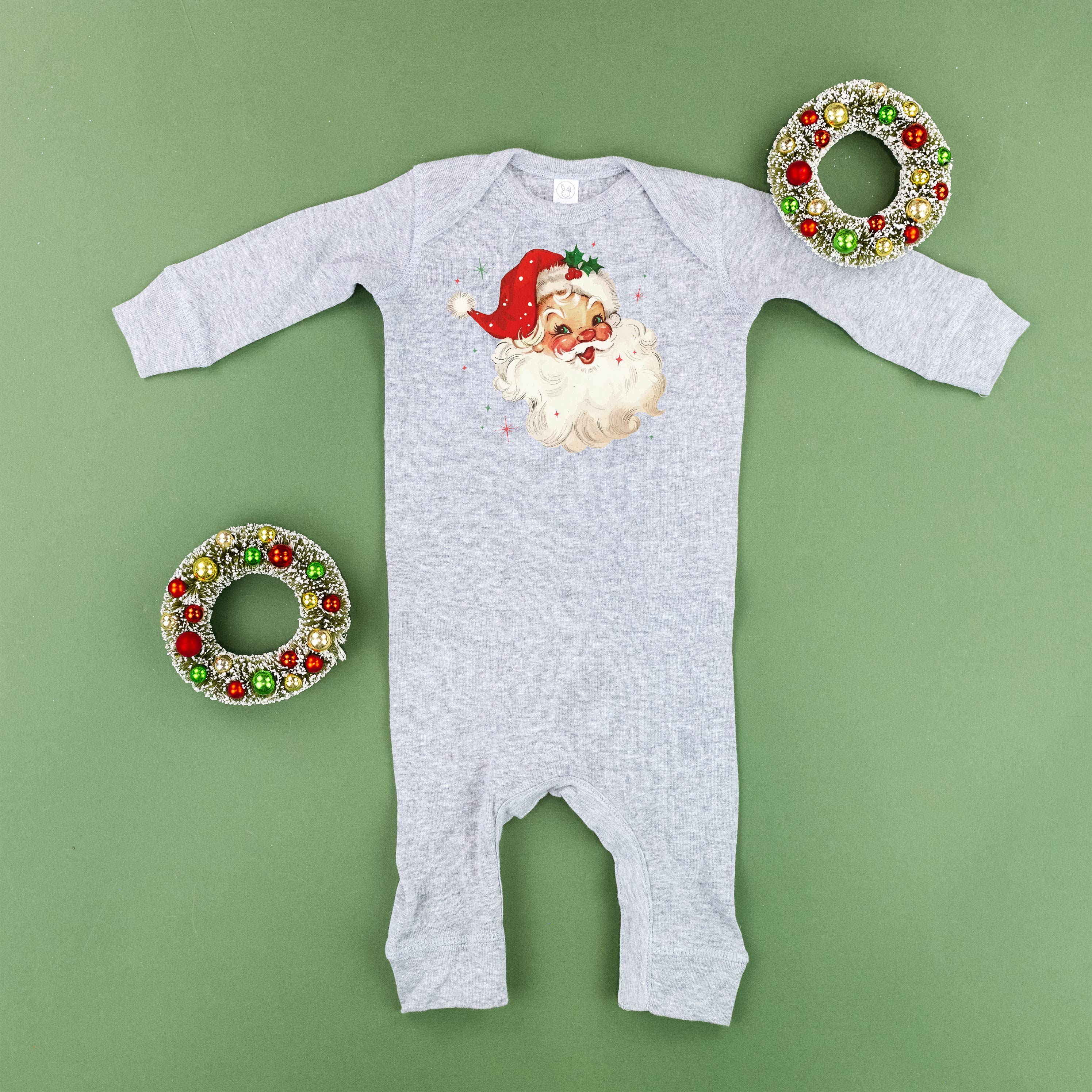 Watercolor Santa - Baby Sleeper Little Mama Shirt Shop
