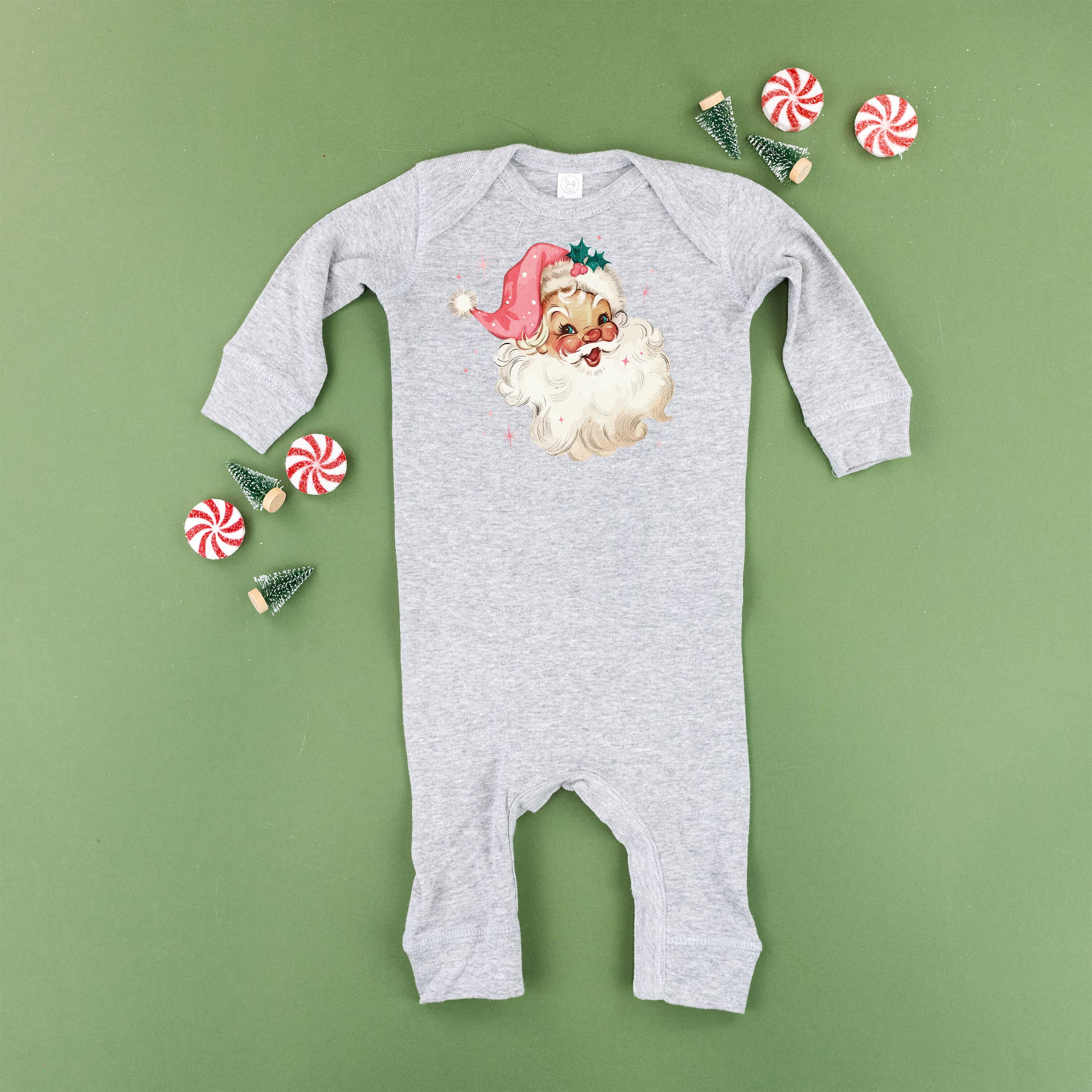 Watercolor Santa - Baby Sleeper Little Mama Shirt Shop