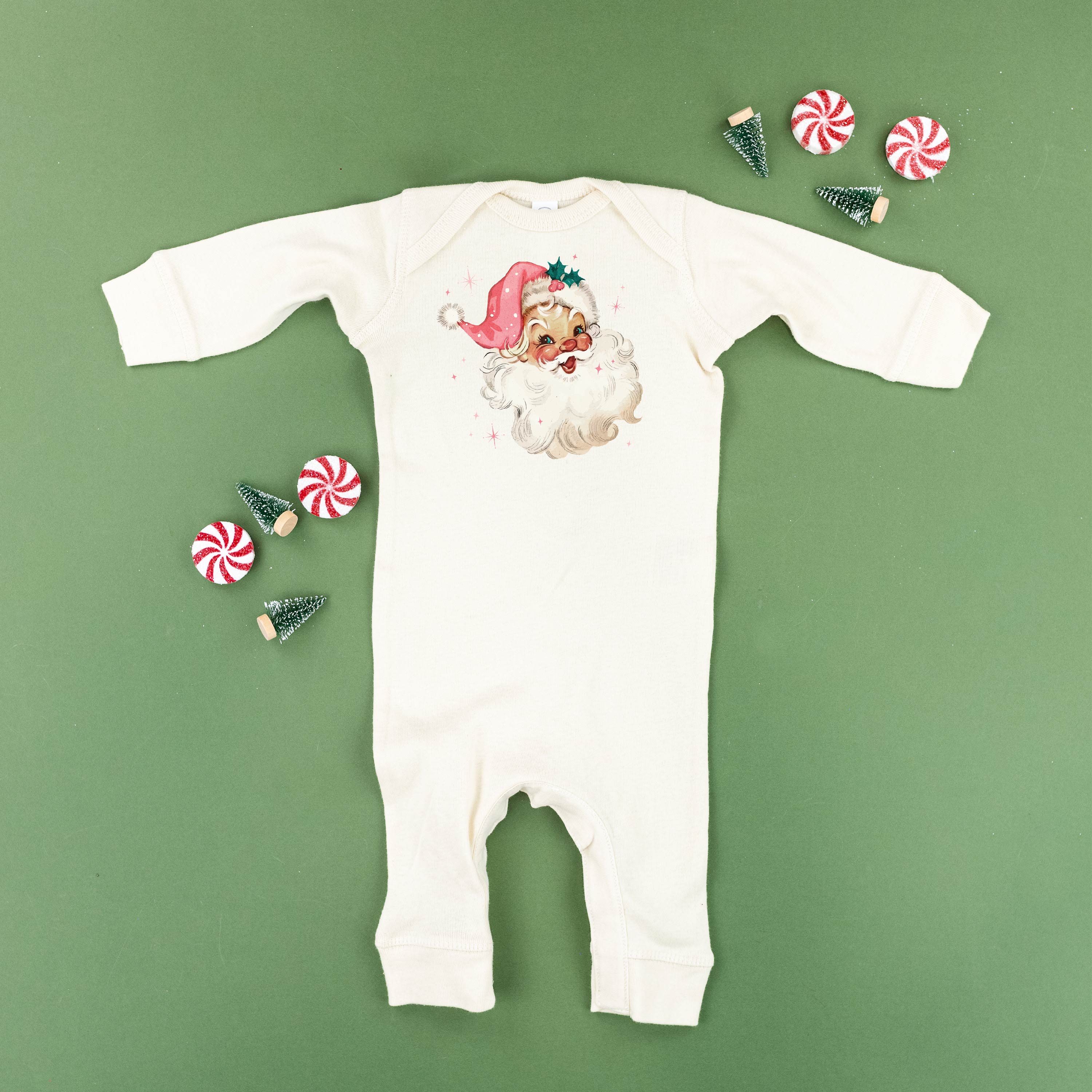 Watercolor Santa - Baby Sleeper Little Mama Shirt Shop