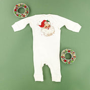 Watercolor Santa - Baby Sleeper Little Mama Shirt Shop