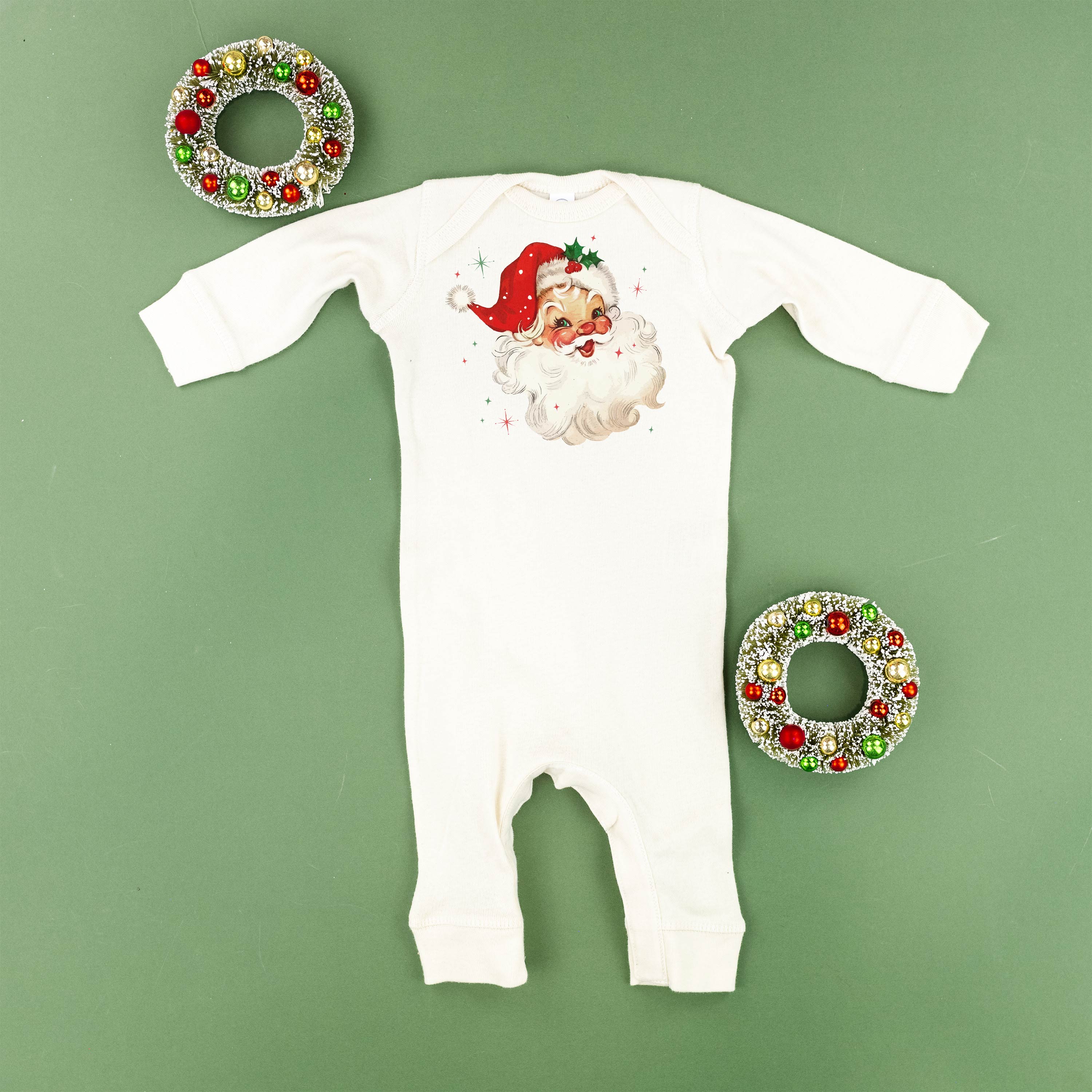 Watercolor Santa - Baby Sleeper Little Mama Shirt Shop