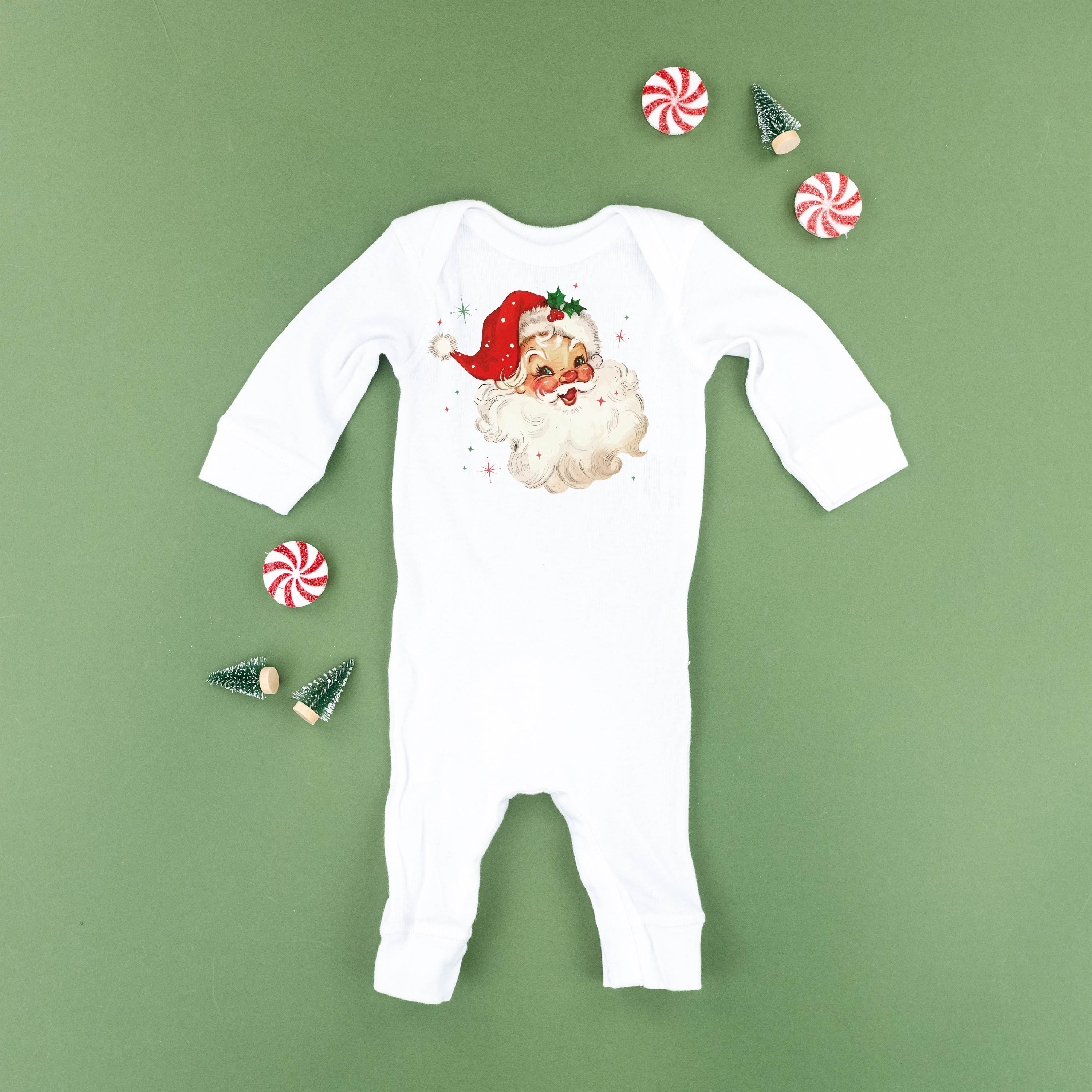 Watercolor Santa - Baby Sleeper Little Mama Shirt Shop