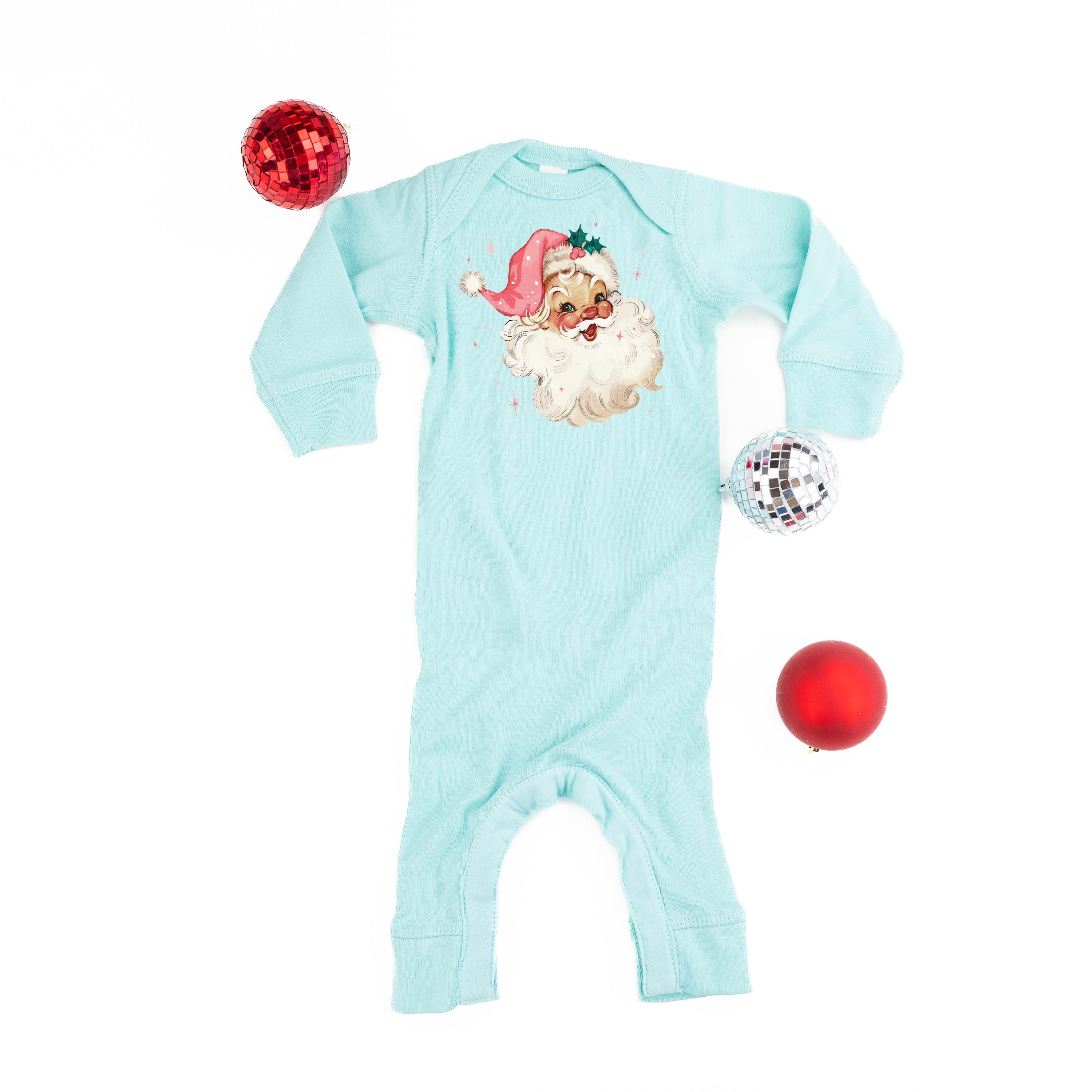 Watercolor Santa - Baby Sleeper Little Mama Shirt Shop