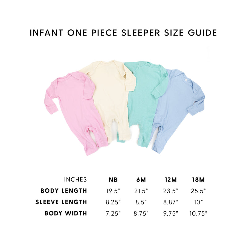 Self Love Club Pocket on Front w/ Be Kind to Your Mind on Back - One Piece Baby Sleeper