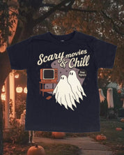 Scary Movies and Chill - Child Tee Little Mama Shirt Shop