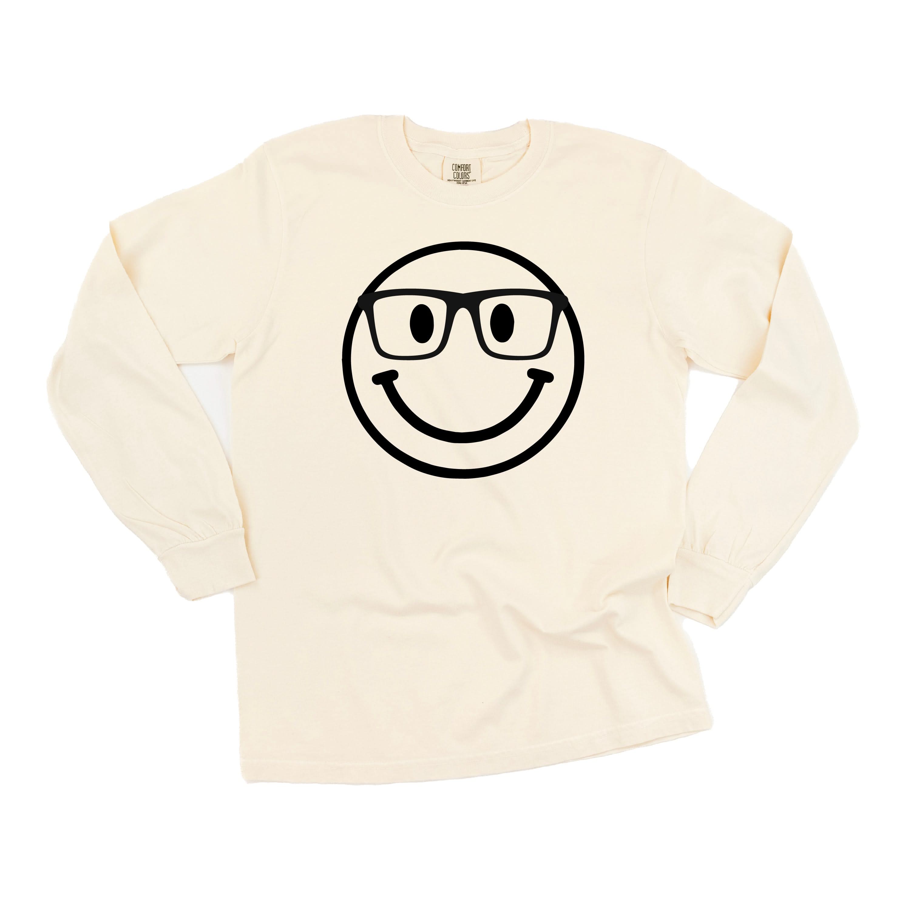 Smarty Pants Smiley - LONG SLEEVE Comfort Colors Tee Little Mama Shirt Shop