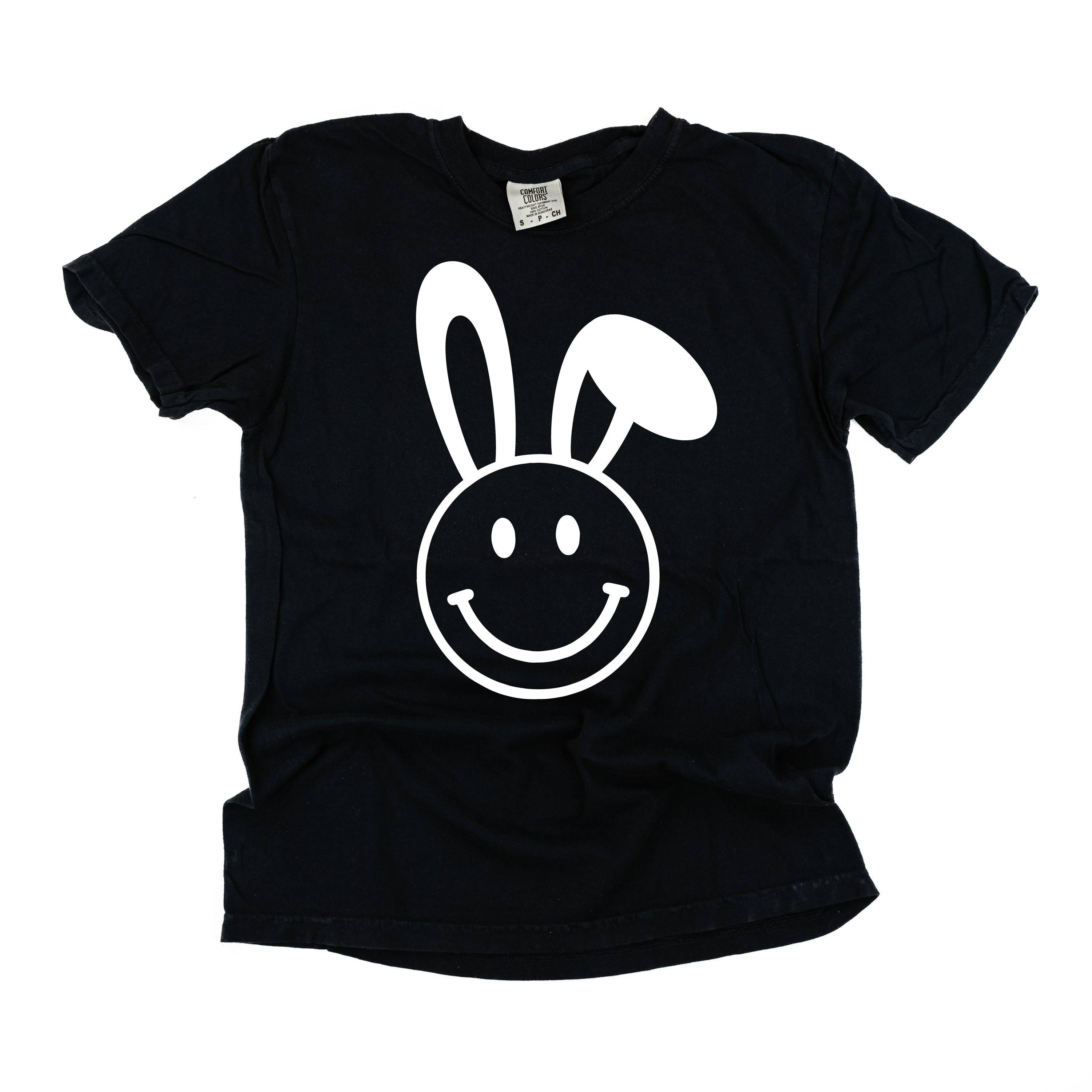 Smiley Face Bunny - Comfort Colors Tee Little Mama Shirt Shop