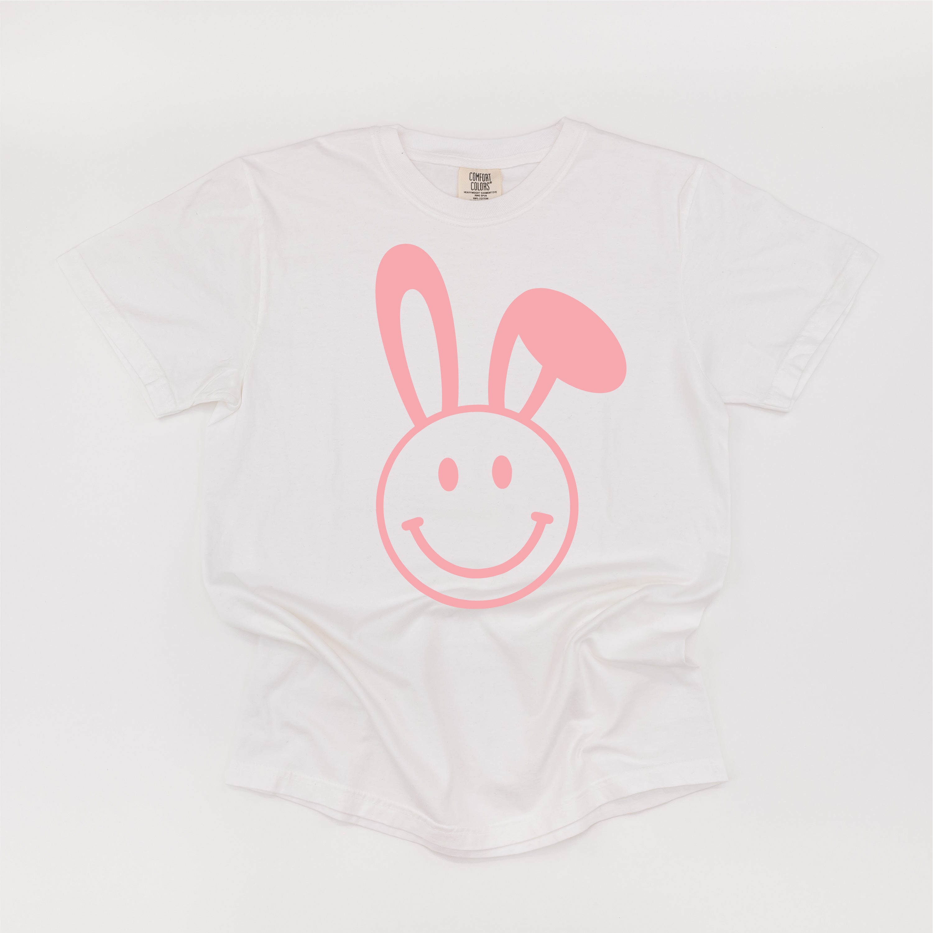 Smiley Face Bunny - Comfort Colors Tee Little Mama Shirt Shop