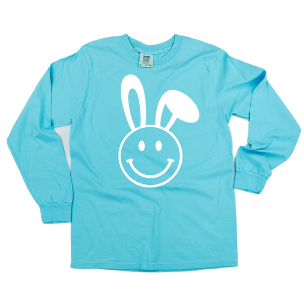SMILEY FACE BUNNY - LONG SLEEVE COMFORT COLORS TEE