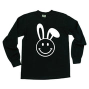 Smiley Face Bunny - LONG SLEEVE Comfort Colors Tee Little Mama Shirt Shop