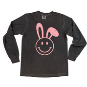 Smiley Face Bunny - LONG SLEEVE Comfort Colors Tee Little Mama Shirt Shop