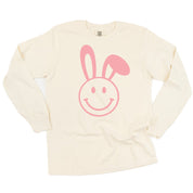 Smiley Face Bunny - LONG SLEEVE Comfort Colors Tee Little Mama Shirt Shop