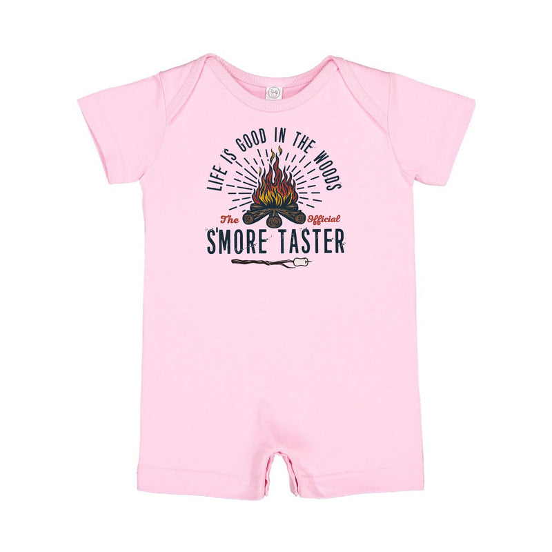 S'Mores Taster - Short Sleeve / Shorts - One Piece Baby Romper