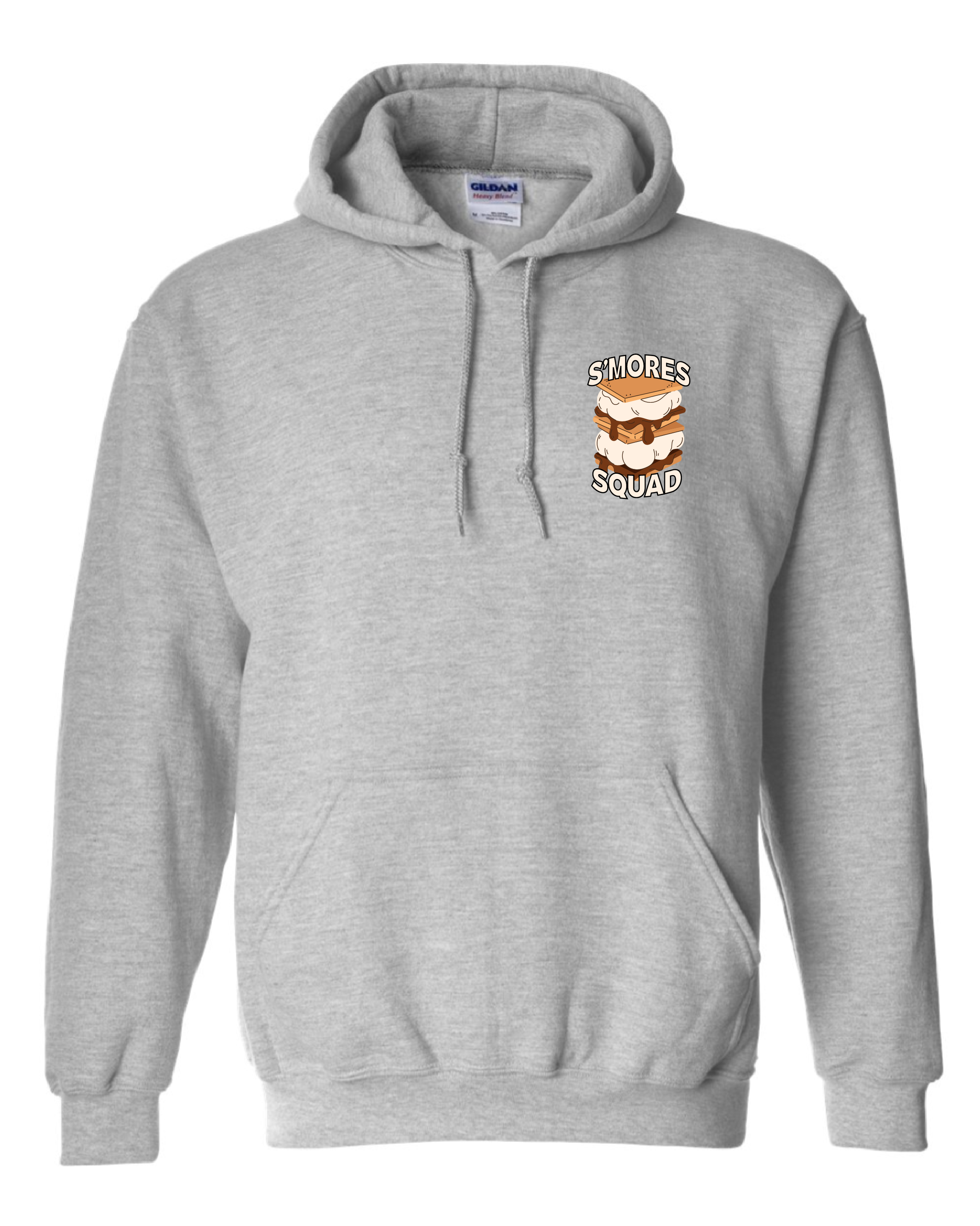 S'mores Squad/The Perfect S'more (pf&b) - Gray BASIC Fleece Adult HOODIE Little Mama Shirt Shop LLC