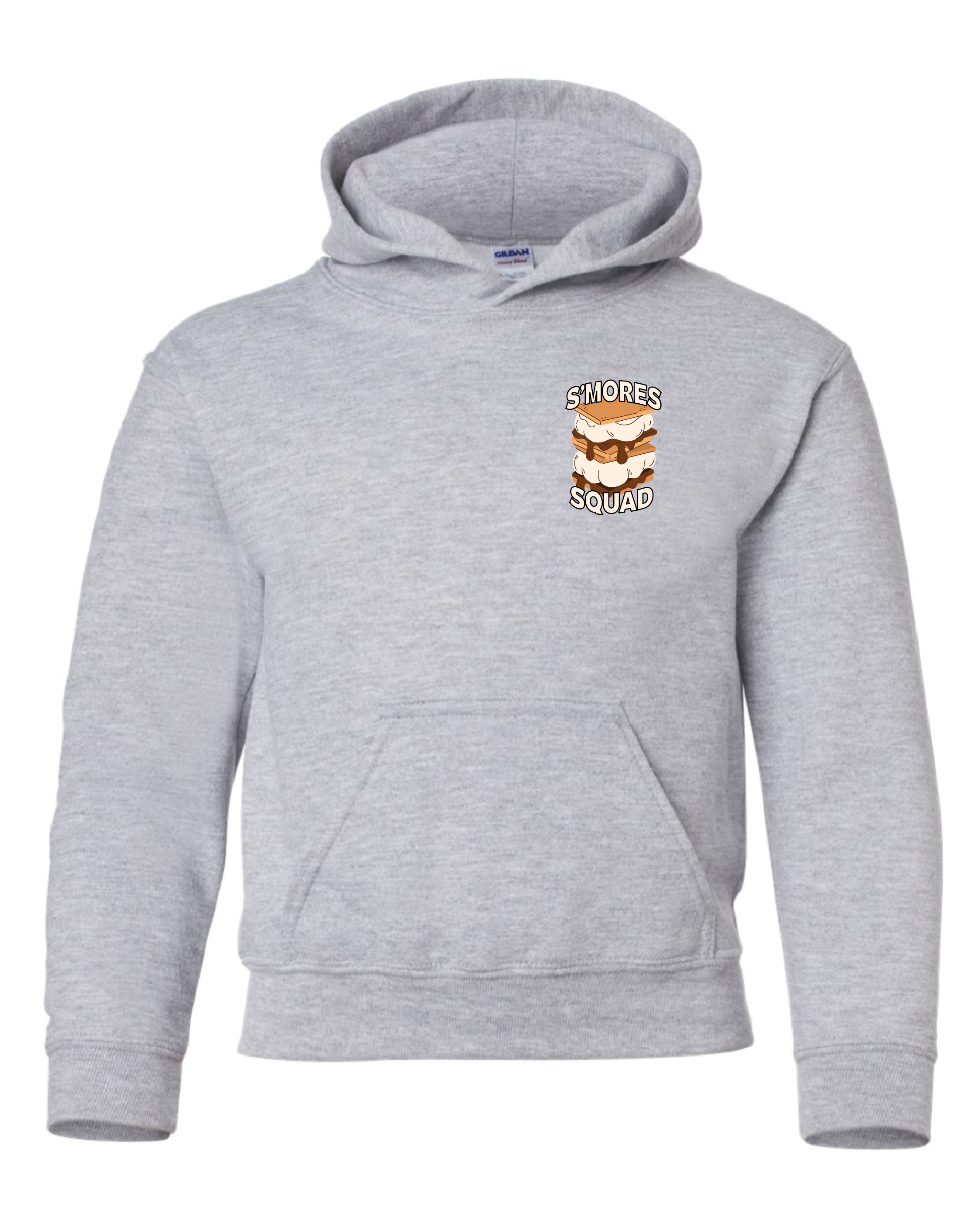 S'mores Squad/The Perfect S'more (pf&b) - Gray BASIC Fleece Child HOODIE Little Mama Shirt Shop LLC