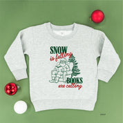 Snow Is Falling Books Are Calling - Child Sweater Little Mama Shirt Shop