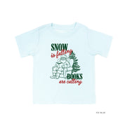 Snow Is Falling Books Are Calling - Child Tee Little Mama Shirt Shop