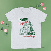Snow Is Falling Books Are Calling - Child Tee Little Mama Shirt Shop