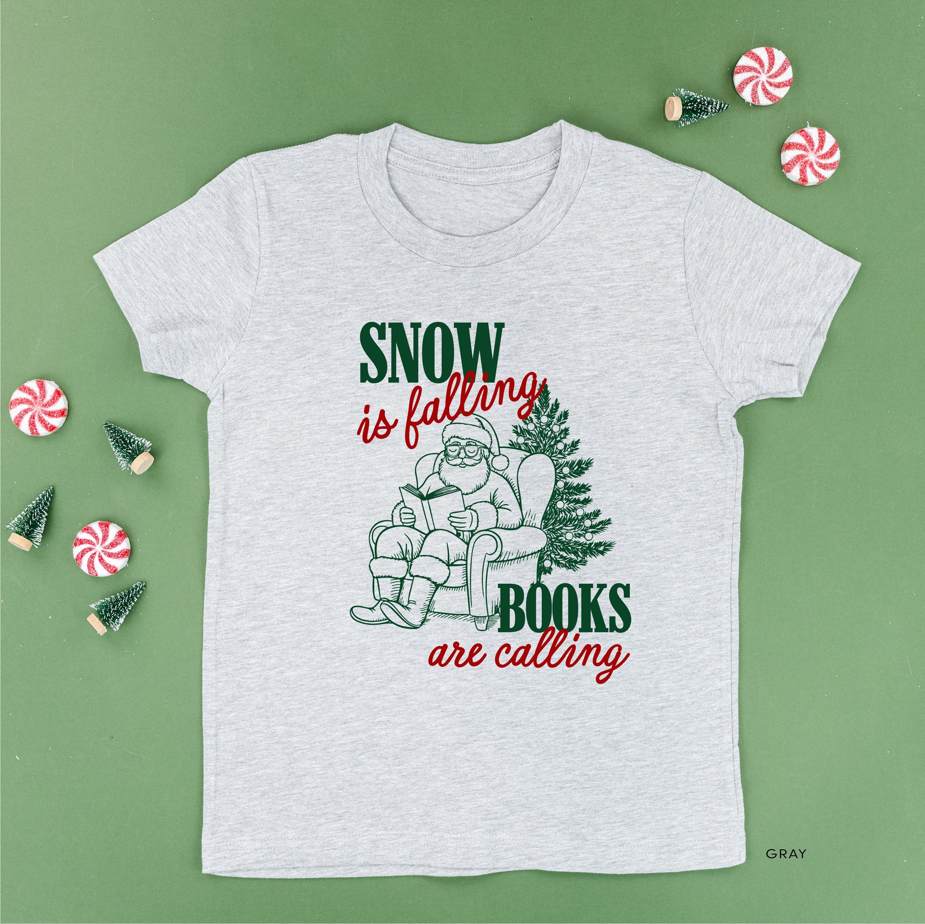 Snow Is Falling Books Are Calling - Child Tee Little Mama Shirt Shop