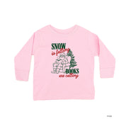 Snow Is Falling Books Are Calling - Child LONG SLEEVE Tee Little Mama Shirt Shop