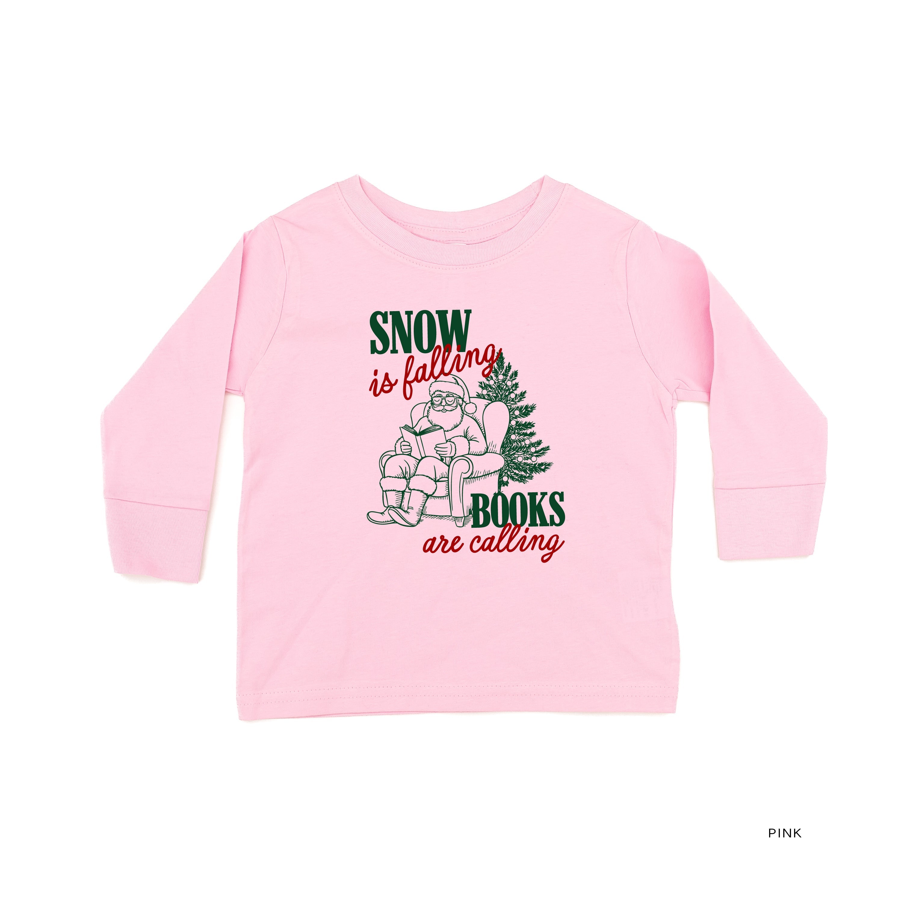 Snow Is Falling Books Are Calling - Child LONG SLEEVE Tee Little Mama Shirt Shop