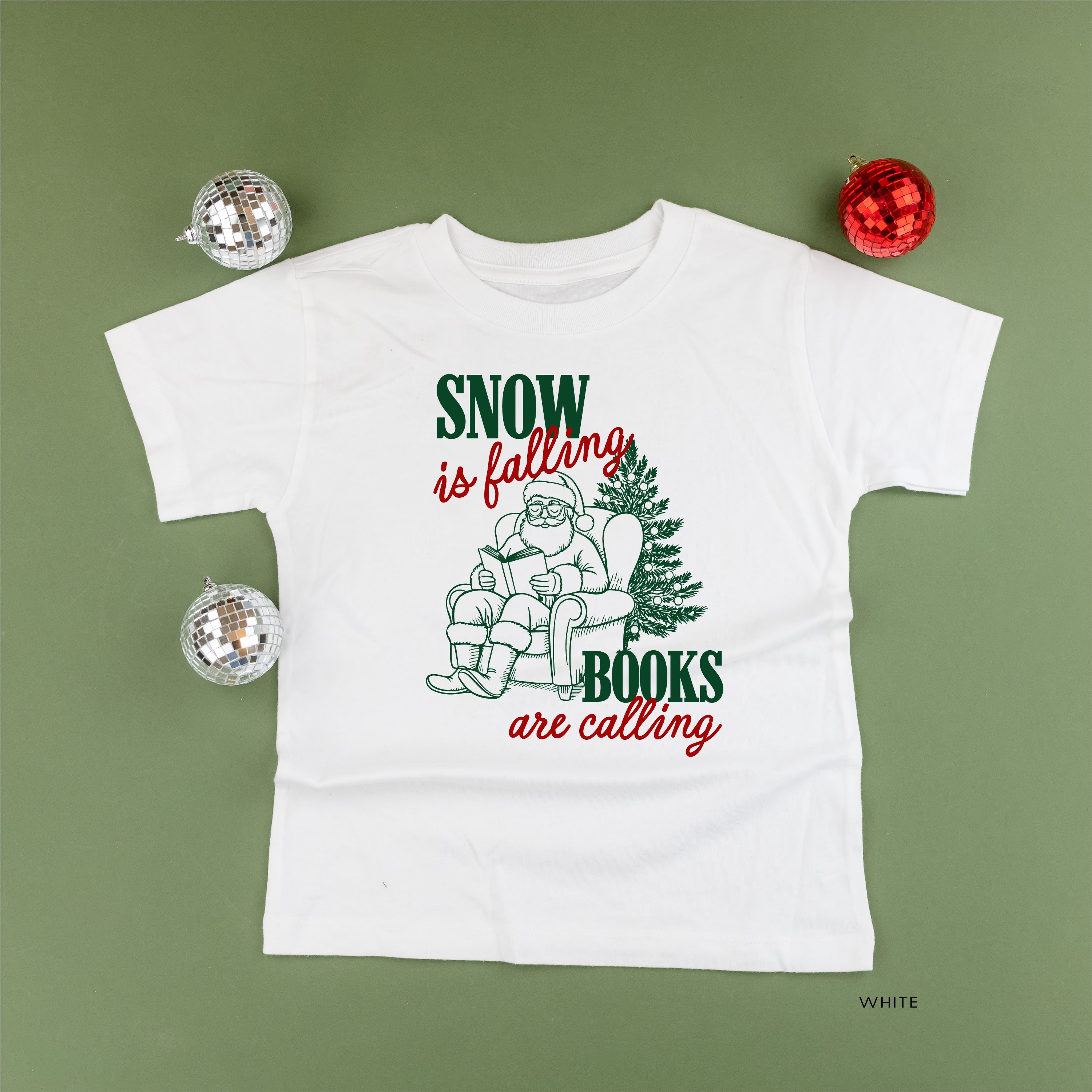 Snow Is Falling Books Are Calling - Child Tee Little Mama Shirt Shop