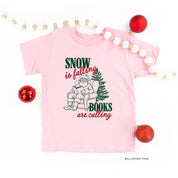 Snow Is Falling Books Are Calling - Child Tee Little Mama Shirt Shop