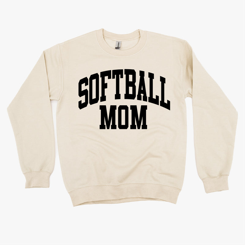 Varsity Style - SOFTBALL MOM - BASIC FLEECE CREWNECK