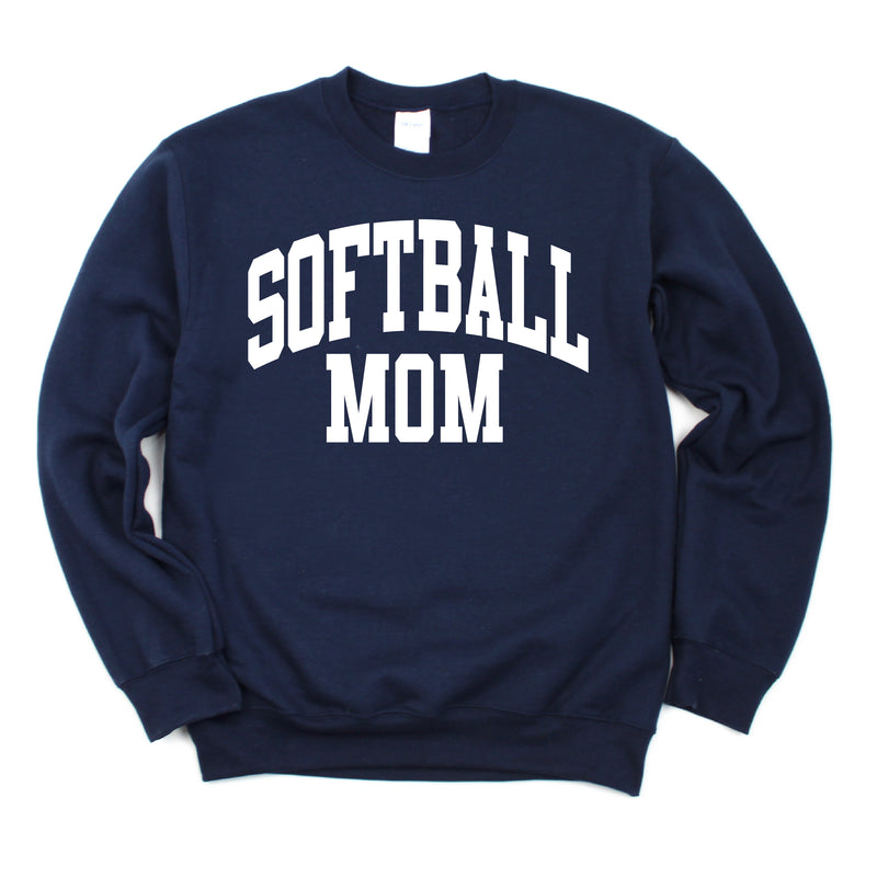 Varsity Style - SOFTBALL MOM - BASIC FLEECE CREWNECK