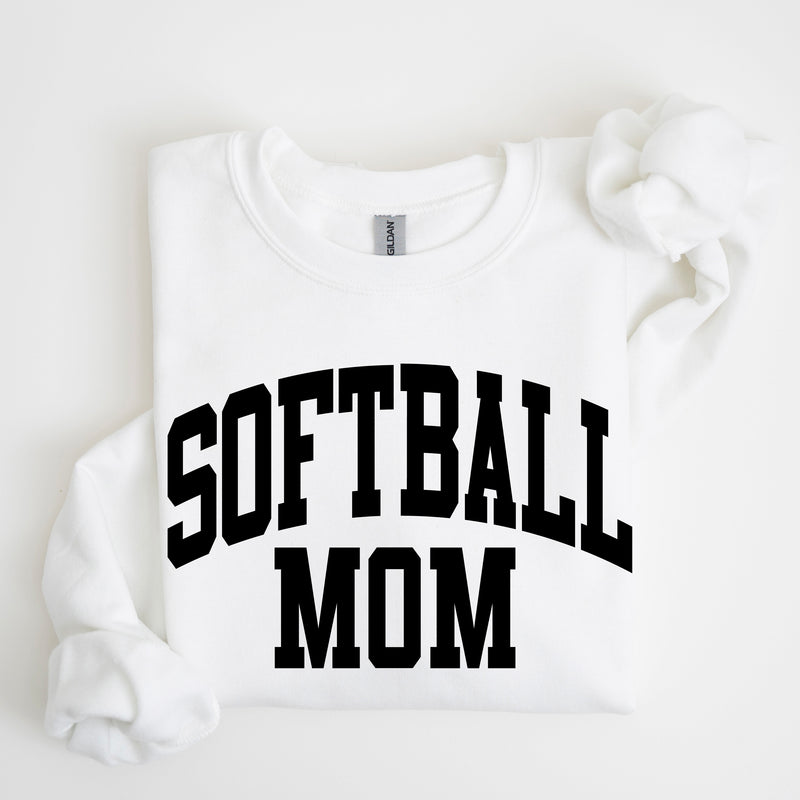 Varsity Style - SOFTBALL MOM - BASIC FLEECE CREWNECK